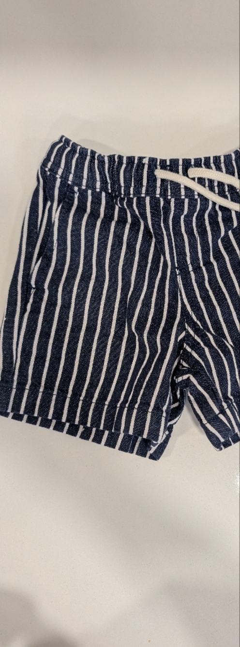 Seed Heritage Navy and White Striped Kids Shorts